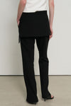 General Idea WOMAN Skirt Layered Bootcut Slacks [BLACK]