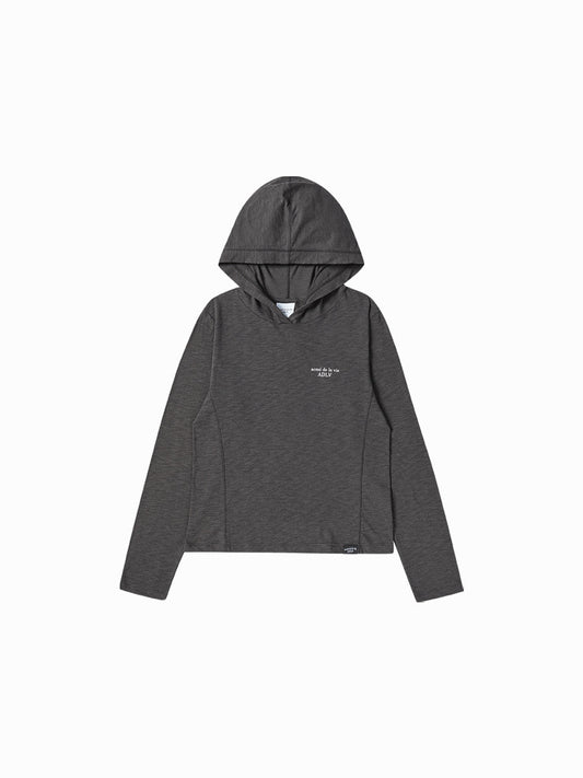 ADLV Woman Slub Hoodie Long Sleeve T-Shirt