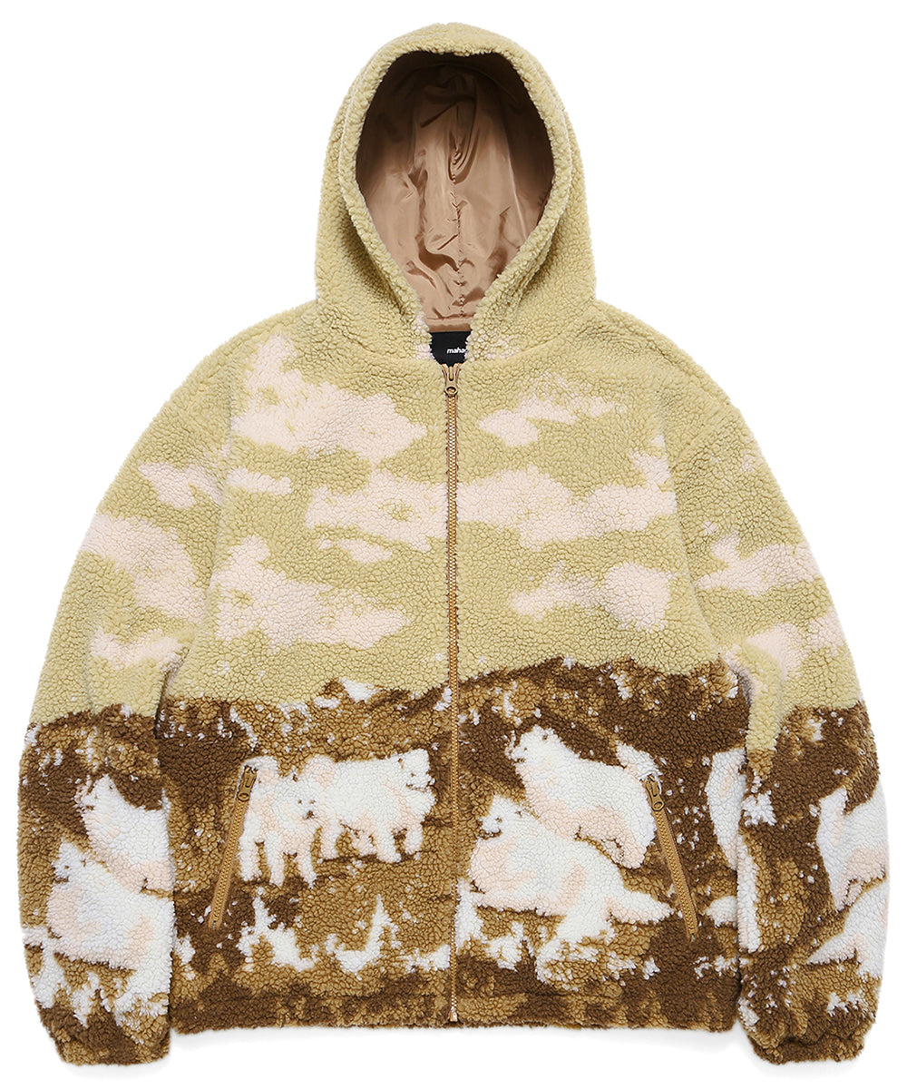Mahagrid Samoyed Boa Fleece Jacket Beige