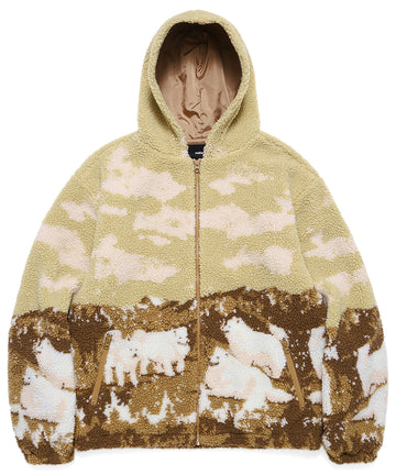 Mahagrid Samoyed Boa Fleece Jacket Beige