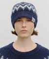 Marithé François Girbaud Fair Isle Beanie Navy
