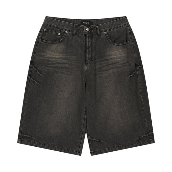 Mahagrid Bermuda Domingo Denim Short in Black