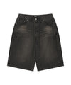 Mahagrid Bermuda Domingo Denim Short in Black