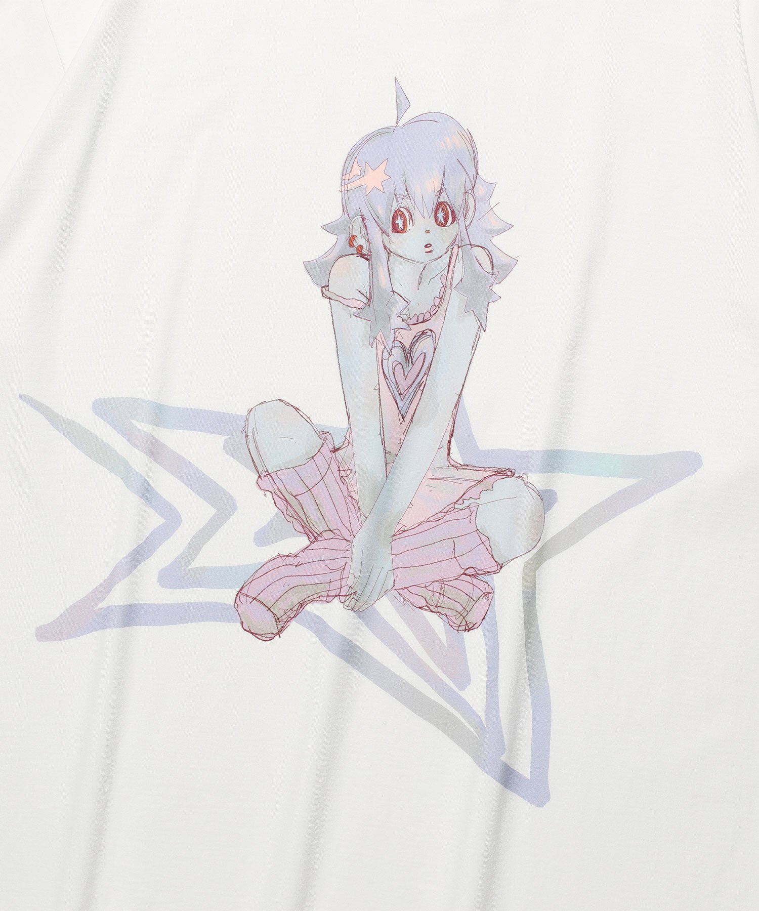 Nice Ghost Club Star Girl Big Big Tee [White]