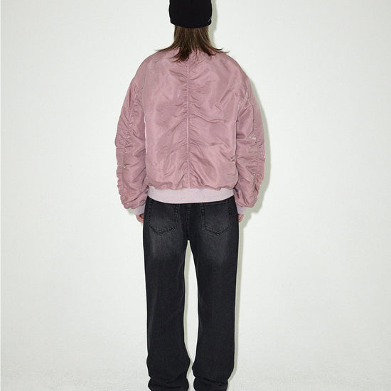 Mahagrid Overdyed MA-1 Jacket in Pink