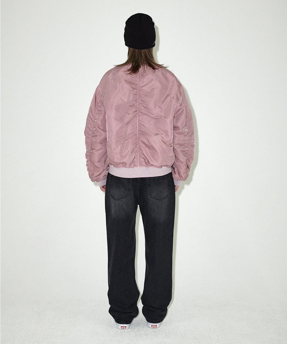 Mahagrid Overdyed MA-1 Jacket in Pink