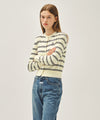 Marithé François Girbaud W STRIPE KNIT CARDIGAN