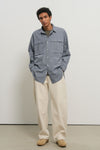 General Idea UNISEX Loose Fit Stripe Pocket Shirt