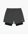 Marithé François Girbaud Marithé Sport M Double-Layer Shorts Charcoal