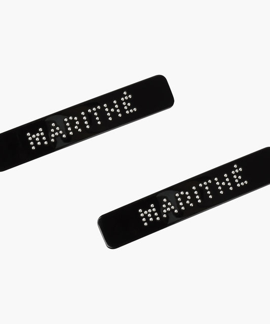 Marithé François Girbaud Regular Logo Metal Ball Hair Pin 2Pack Black