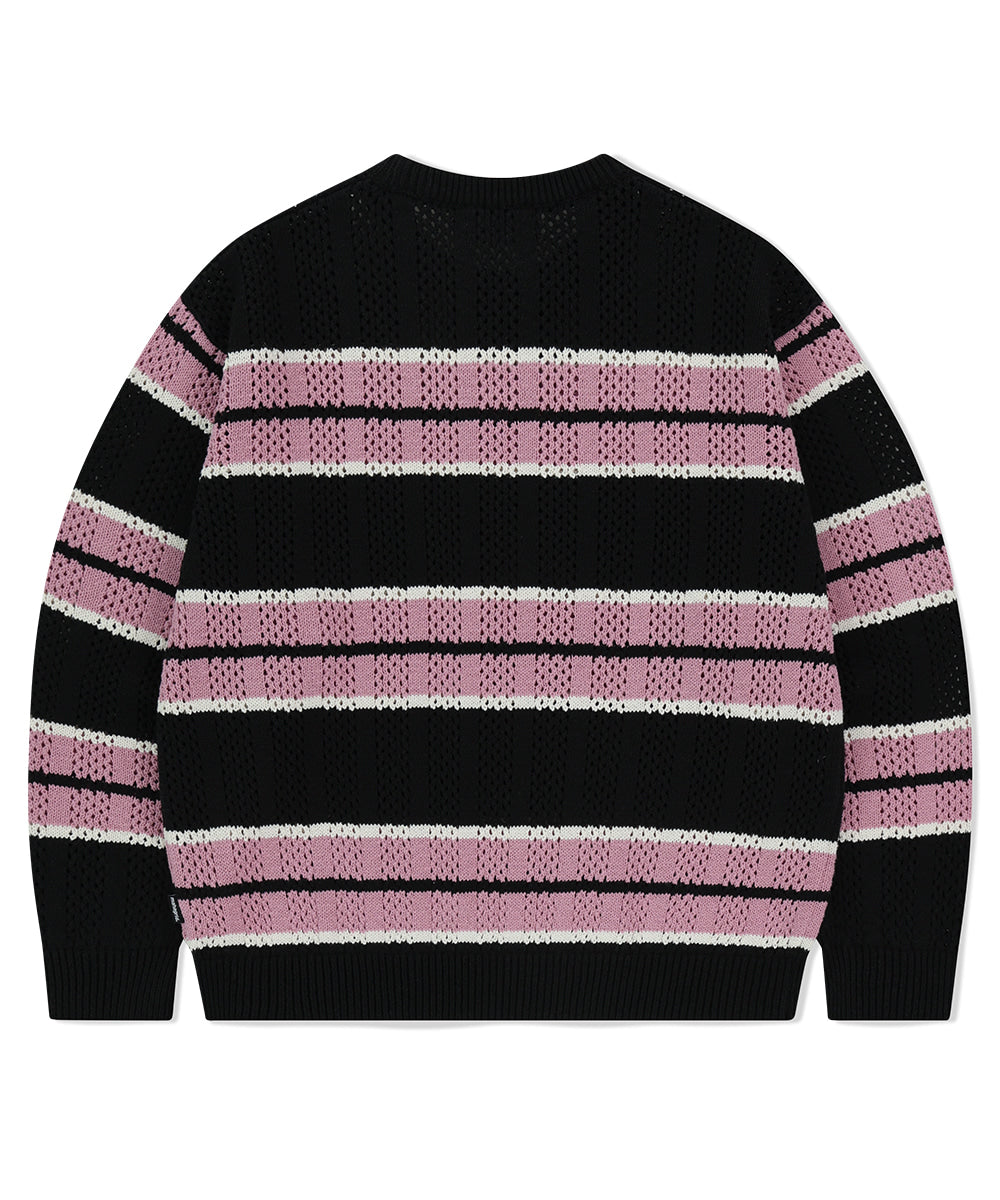 Mahagrid Mesh Stripe Knit