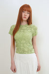 General Idea WOMAN Floral Sheer Short Sleeve T-Shirt
