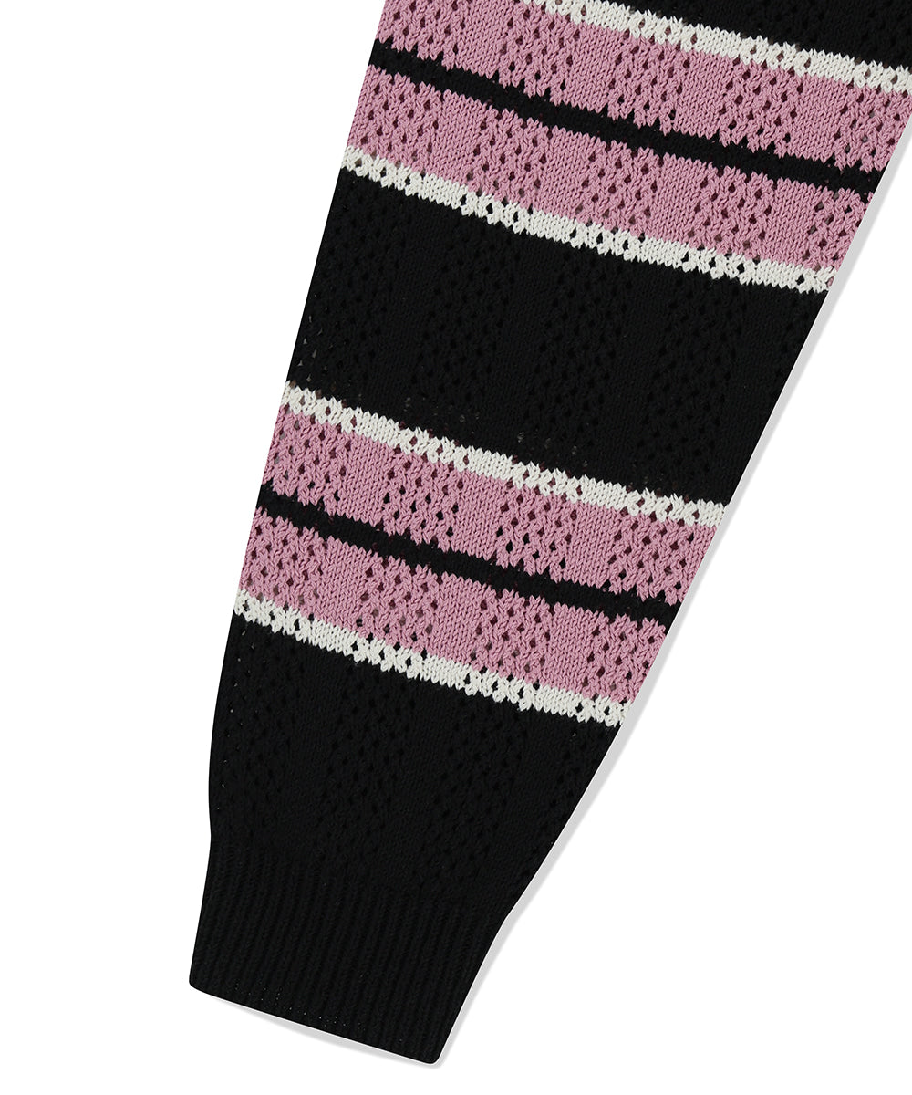Mahagrid Mesh Stripe Knit