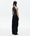 Mahagrid Denim Printed Halter Knit
