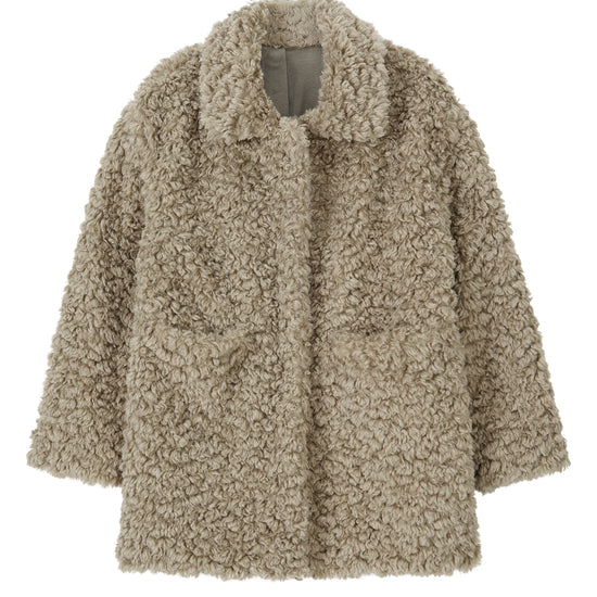 Bitter Cells Curly Collar Fur Jacket