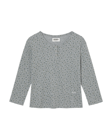 AEAE Flower Henley Neck Tee
