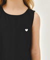 Marithé François Girbaud Kids Bubble Sleeve Sleeveless Onepiece Black
