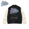 ADLV NC DINOS X ADLV OVERSIZED VARSITY JACKET BLACK