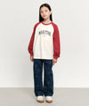 Marithé François Girbaud Kids Color Block Raglan Long Sleeve Red
