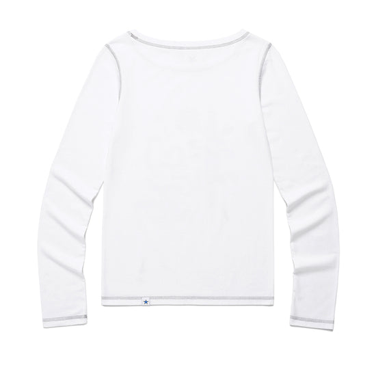 Cavish Women's Rose Long Sleeve Tee [White]