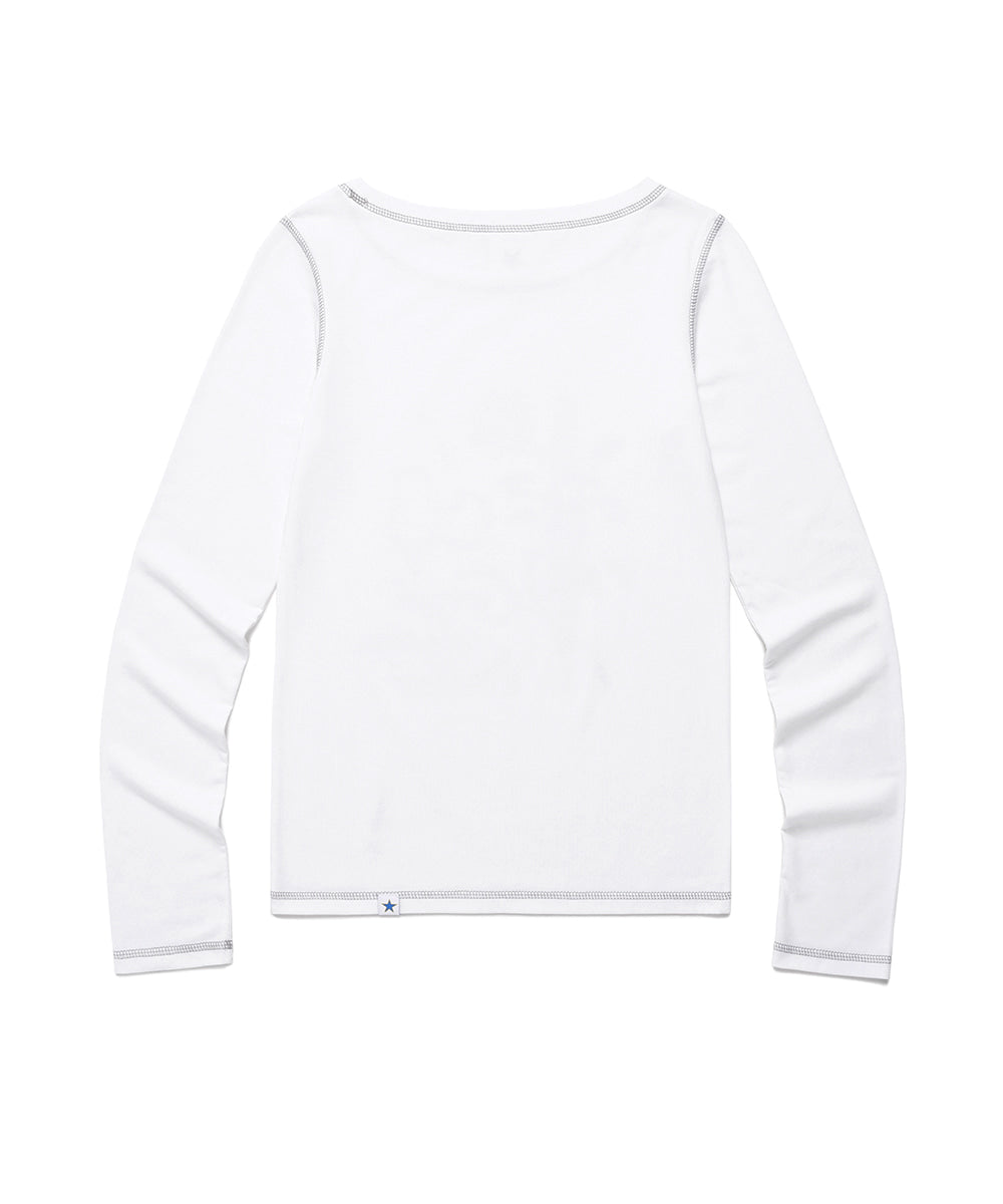 Cavish Women's Rose Long Sleeve Tee [White]