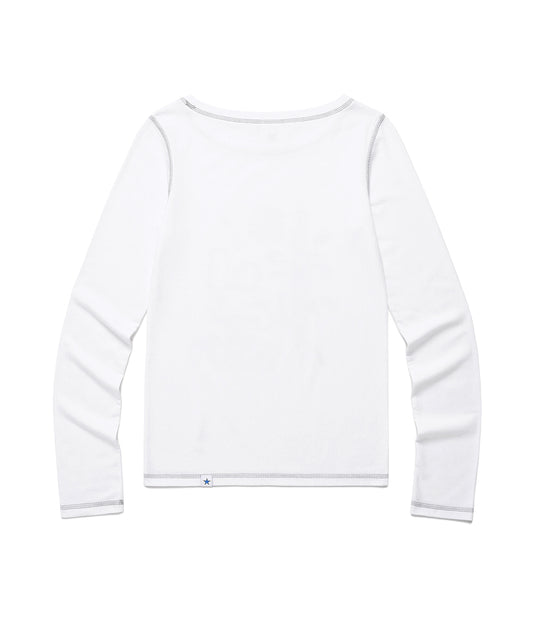 Cavish Women's Rose Long Sleeve Tee [White]