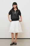 General Idea WOMAN Sheer Net Button Collar Half Knit
