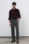 General Idea Unisex Slim Fit Corduroy Open Collar Shirt