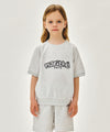 Marithé François Girbaud Kids Raglan Short Sleeve Sweatshirt Light Heather Gray