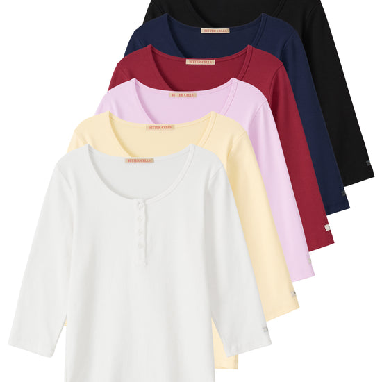 Bitter Cells [Set] Essential Long & 3/4 Sleeve Tee