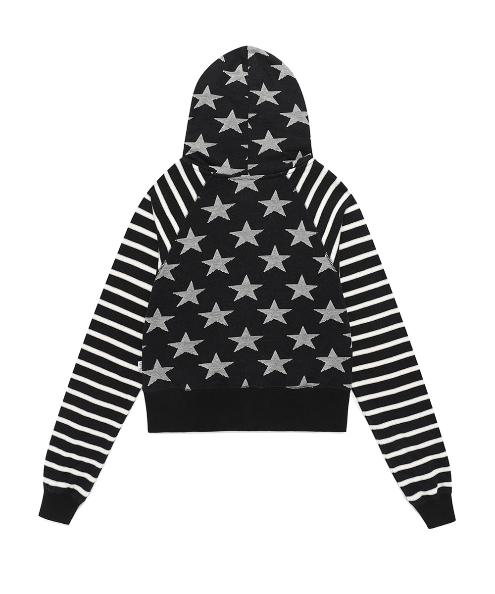Cavish Women's Raglan Star Zip Up Hoodie