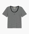 Marithé François Girbaud W DEEP NECK RINGER TEE