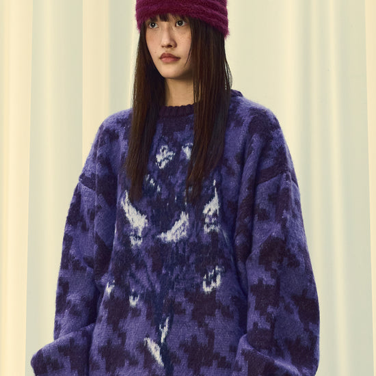 Nice Ghost Club Stripe Beanie [Burgundy]