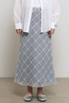 General Idea WOMAN Check Sheer Long Skirt