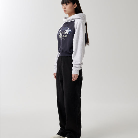 Mahagrid Department Star Crop Hoodie