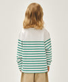 Marithé François Girbaud Kids Border Stripe Long Sleeve Tee Navy