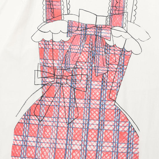 Nice Ghost Club Mimichan Ffats Check Ribbon Big Big Tee [White]