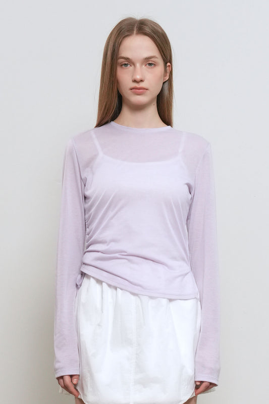 General Idea WOMAN Shirring Long Sleeve T-Shirt