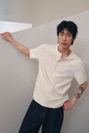 General Idea MAN Waffle Henley Neck Short Sleeve T-Shirt