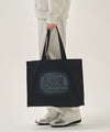 Marithé François Girbaud DRAWING CLASSIC LOGO DENIM ECO BAG light blue