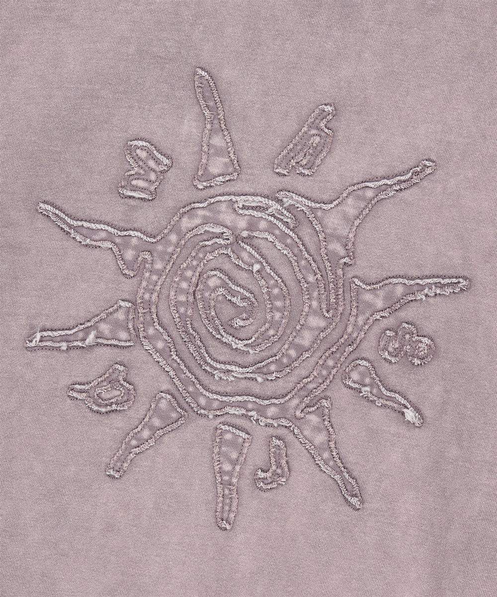 Mahagrid Washed Solar Applique Zip Up Hoodie