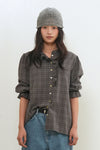General Idea WOMAN Check Frill Blouse