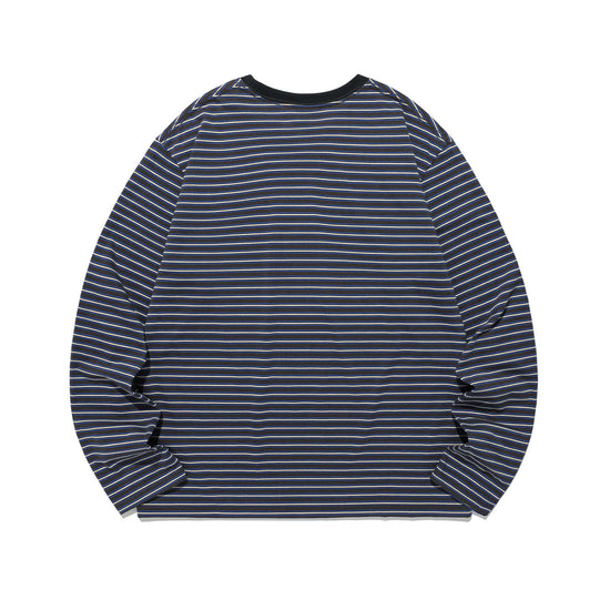 Nice Ghost Club Stripe 3-Star Long Sleeve Tee [Charcoal]