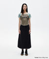 Mahagrid Off Shoulder Raglan Tee