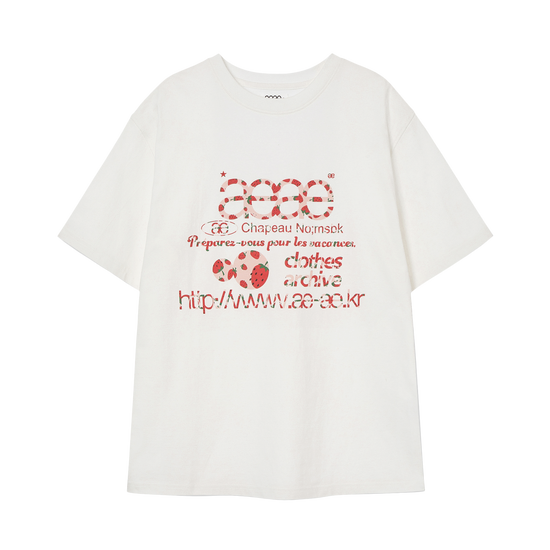 AEAE Web Logo T-Shirt in Strawberry