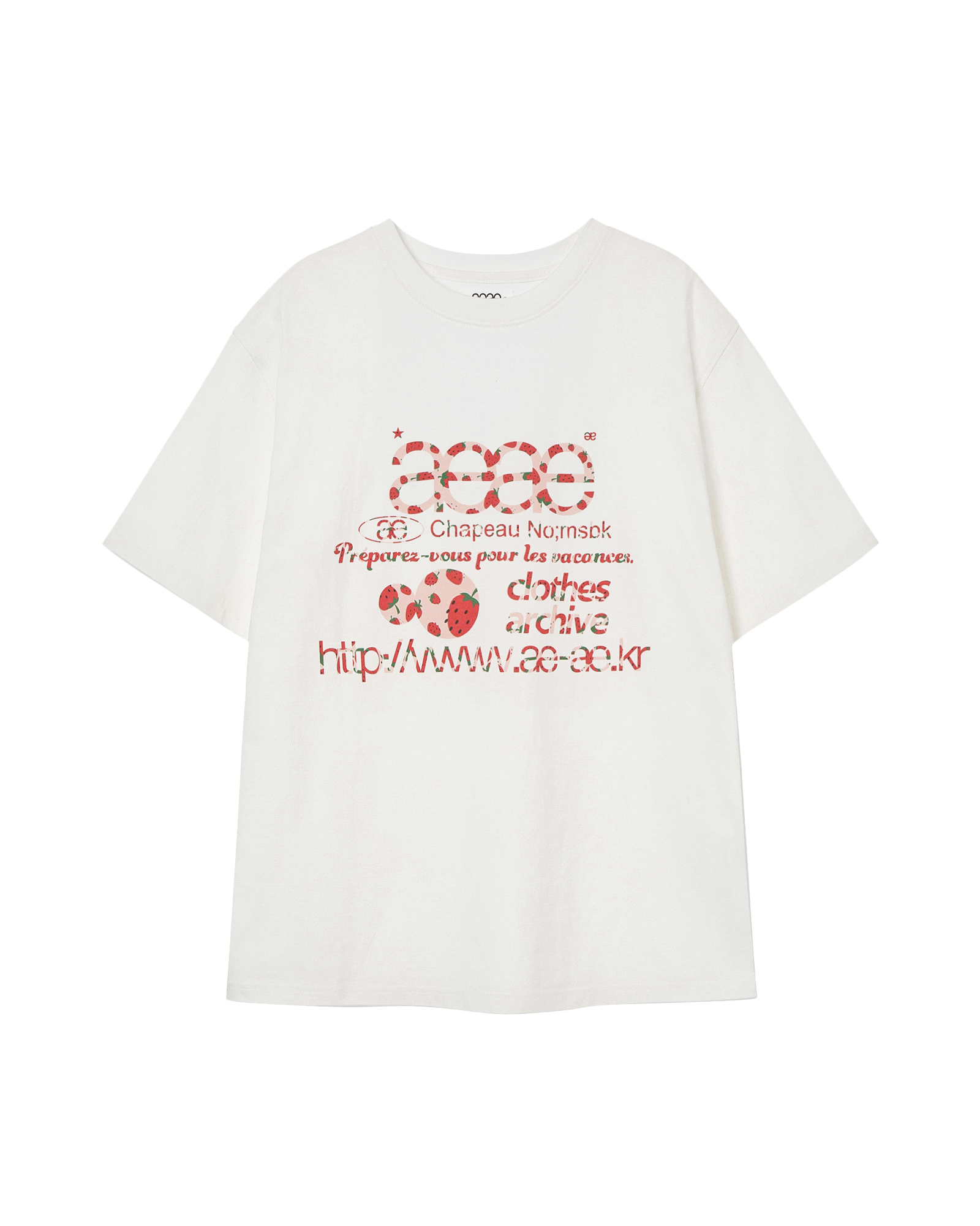 AEAE Web Logo T-Shirt in Strawberry