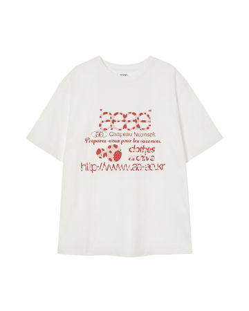 AEAE Web Logo T-Shirt in Strawberry