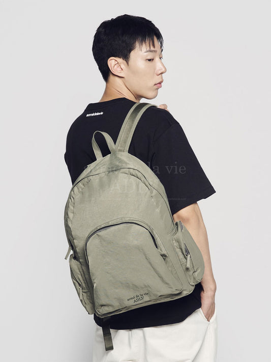 ADLV Basic Logo Stitch Nylon Backpack