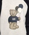 Marithé François Girbaud Kids Balloon Doodle Bear Raglan Sweatshirt Burgundy