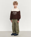Marithé François Girbaud Kids Doodle Classic Logo Cargo Sweat Pants Black